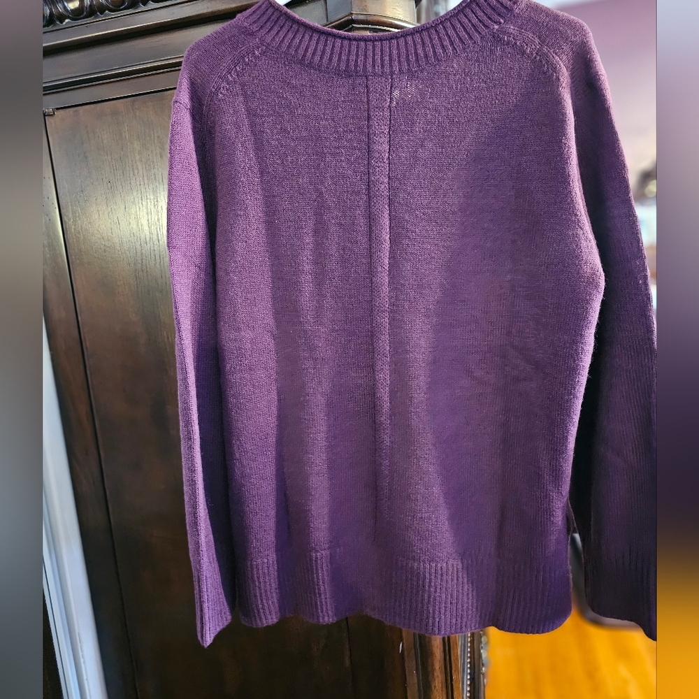 Banana Republic ESSENTIAL V-NECK SWEATER Size L, NWT - Picture 4 of 7